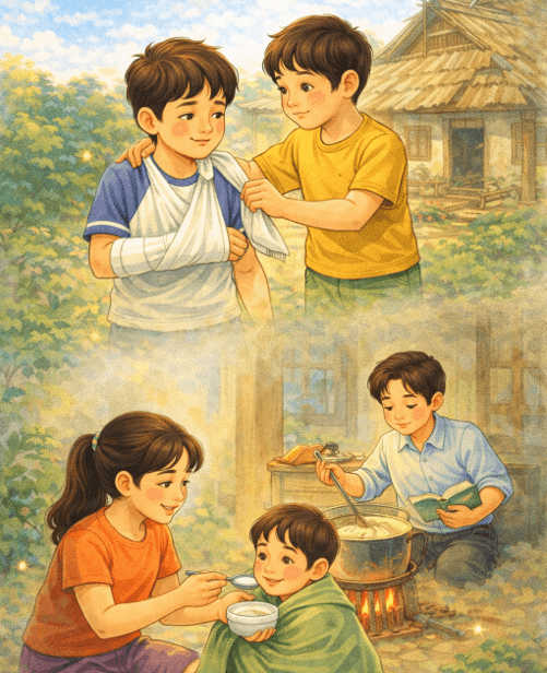 Ý nghĩa Anh em như thể chân tay – Rách lành đùm bọc, dở hay đỡ đần (chi tiết nhất) (ảnh 1)