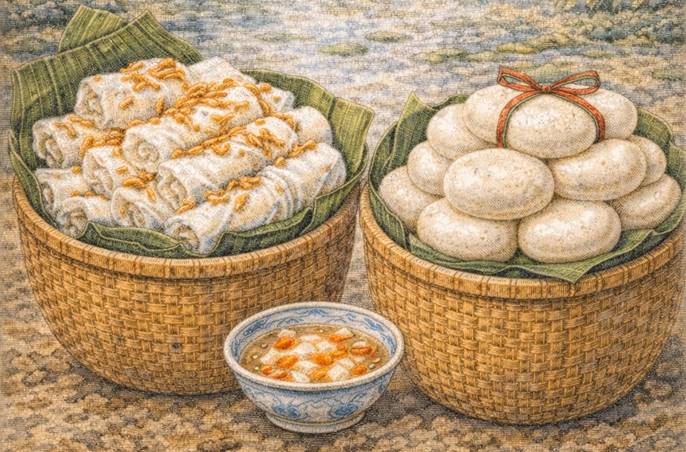 Ý nghĩa Bánh cuốn Thanh Trì, bánh dày Quán Gánh (chi tiết nhất)
