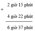 Cộng số đo thời gian