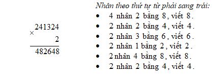 Nhân với số có một chữ số