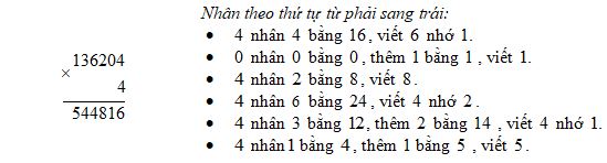 Nhân với số có một chữ số