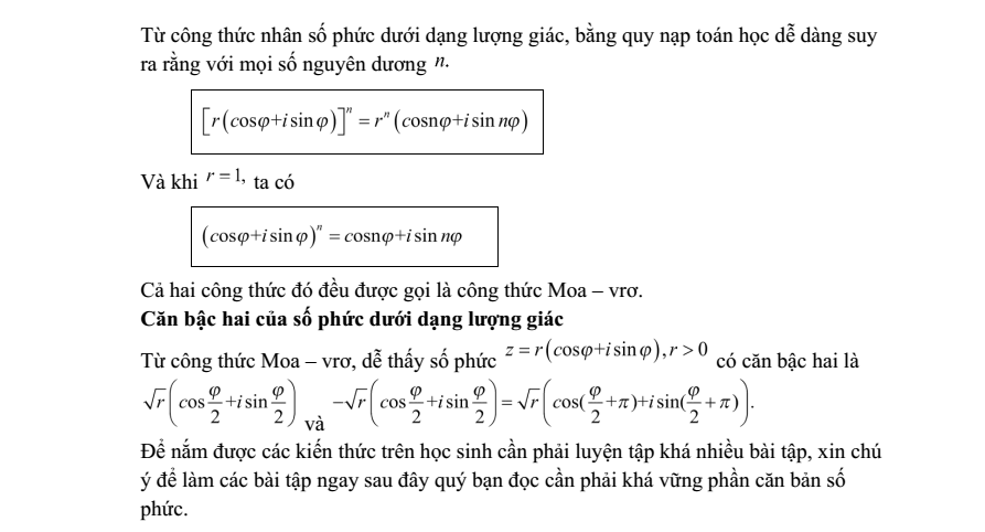 (Ôn thi Viên chức THPT) Câu hỏi trắc nghiệm Chủ đề Số phức (Nâng cao) (có đáp án)