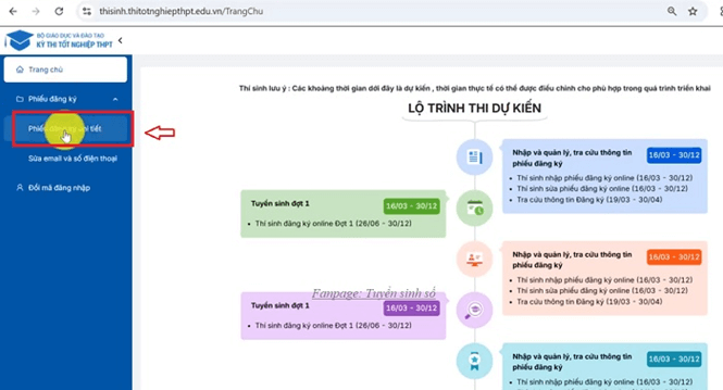 Hướng dẫn chỉnh sửa sai sót thông tin đăng ký dự thi tốt nghiệp THPT 2025