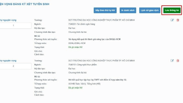 Hướng dẫn đăng kí nguyện vọng xét tuyển đại học
