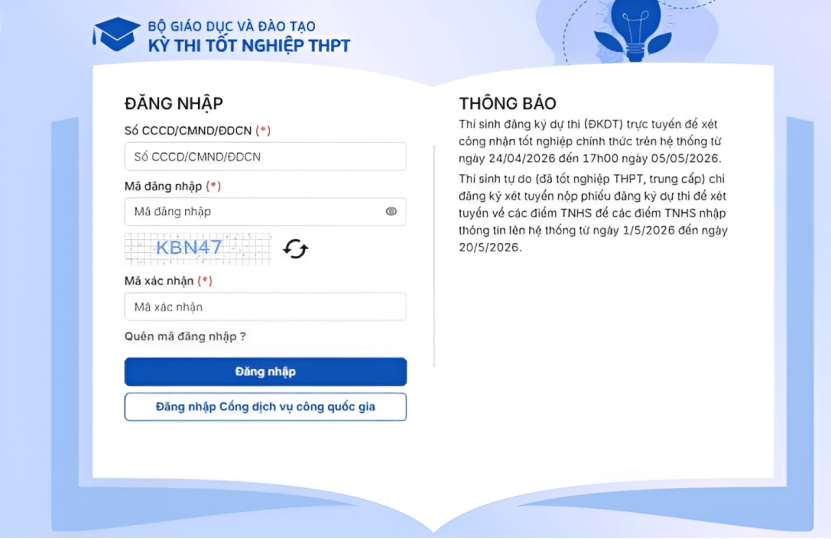 Hướng dẫn đăng ký nguyện vọng đại học 2026 thử nghiệm và những mốc thời gian thí sinh cần biết