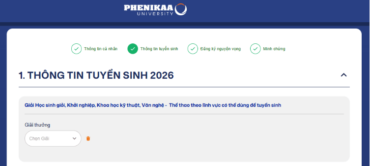 Hướng dẫn đăng ký xét tuyển Đại học Phenikaa năm 2026 mới nhất