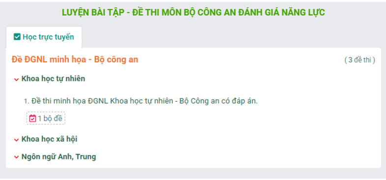 Hướng dẫn tuyển sinh Công an nhân dân năm 2025 