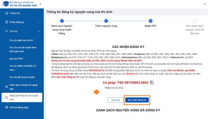 Hướng dẫn 6 bước đăng ký nguyện vọng xét tuyển đại học 2026