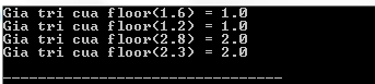 Hàm floor trong C