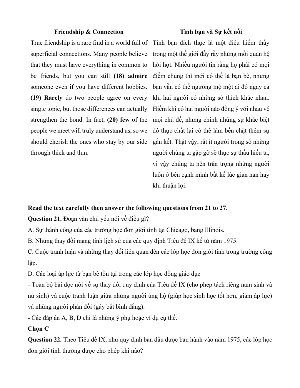 Đề kiểm tra Tiếng Anh 12 Friends Global theo Unit (có lời giải)