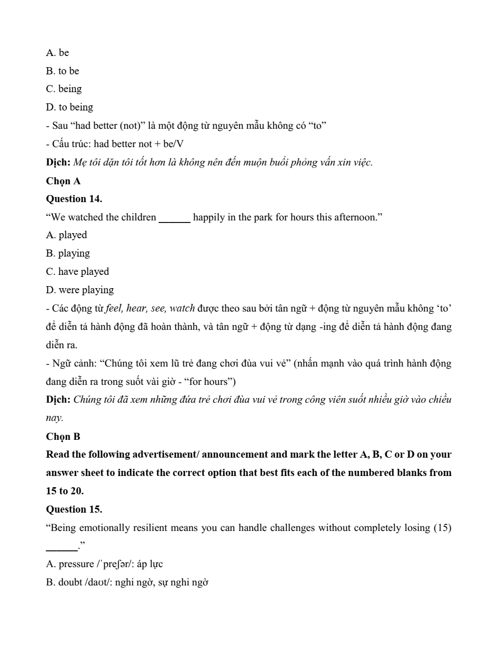 Đề kiểm tra Tiếng Anh 12 Friends Global Unit 2 (có lời giải)