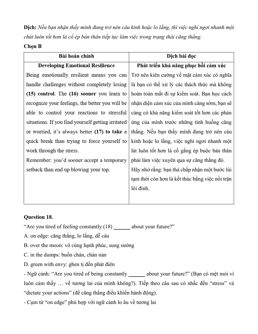 Đề kiểm tra Tiếng Anh 12 Friends Global Unit 2 (có lời giải)