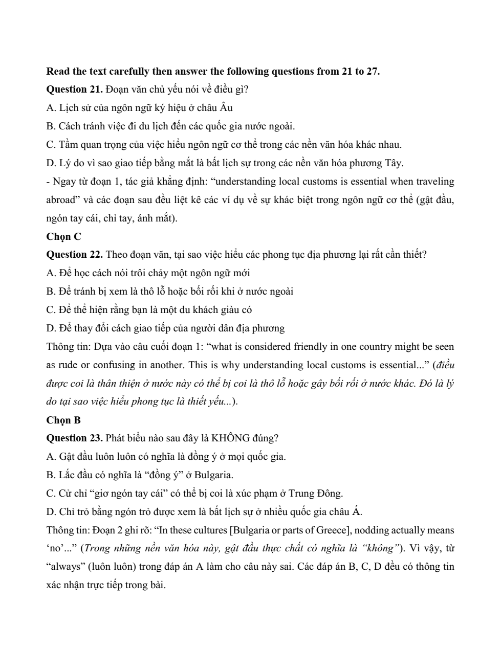 Đề kiểm tra Tiếng Anh 12 Friends Global Unit 3 (có lời giải)