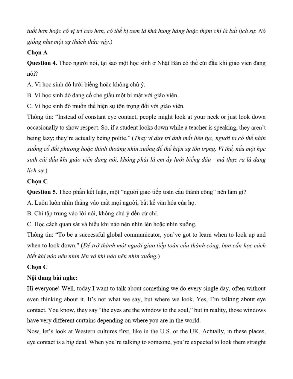 Đề kiểm tra Tiếng Anh 12 Friends Global Unit 3 (có lời giải)