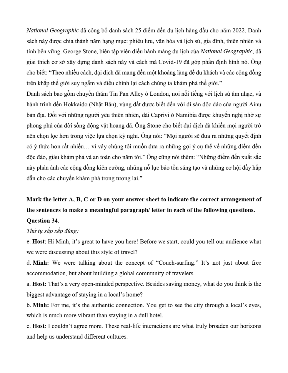 Đề kiểm tra Tiếng Anh 12 Friends Global Unit 4 (có lời giải)