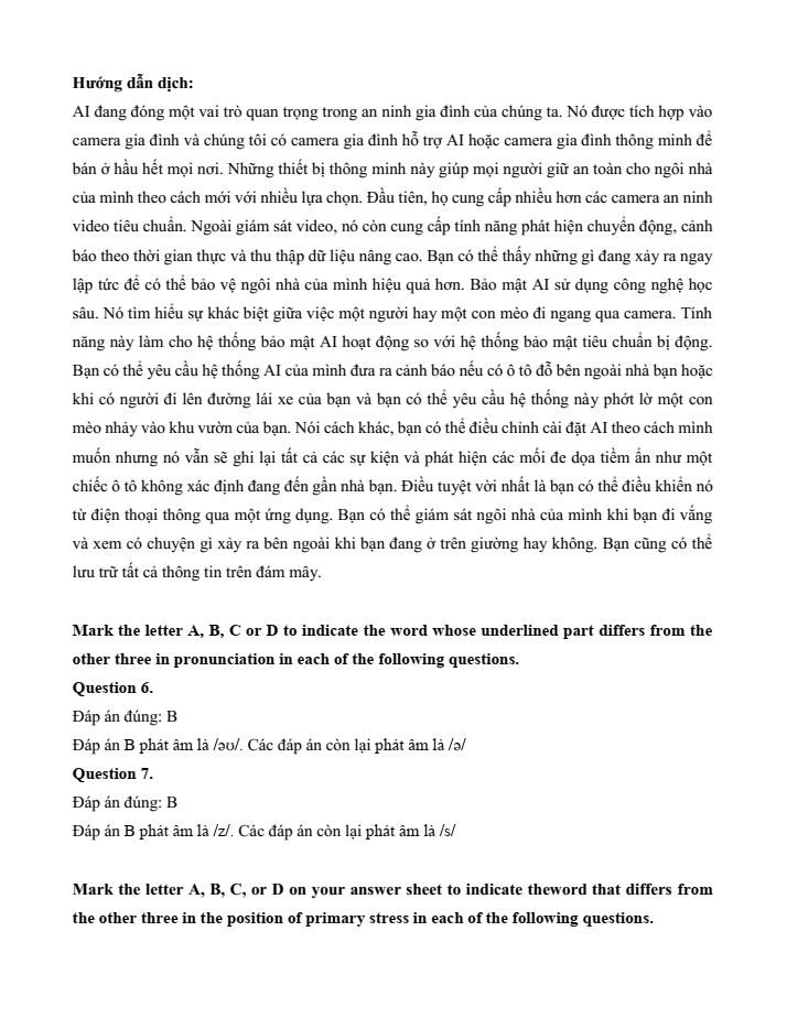 Đề kiểm tra Tiếng Anh 12 Smart World Unit 10 (có lời giải)