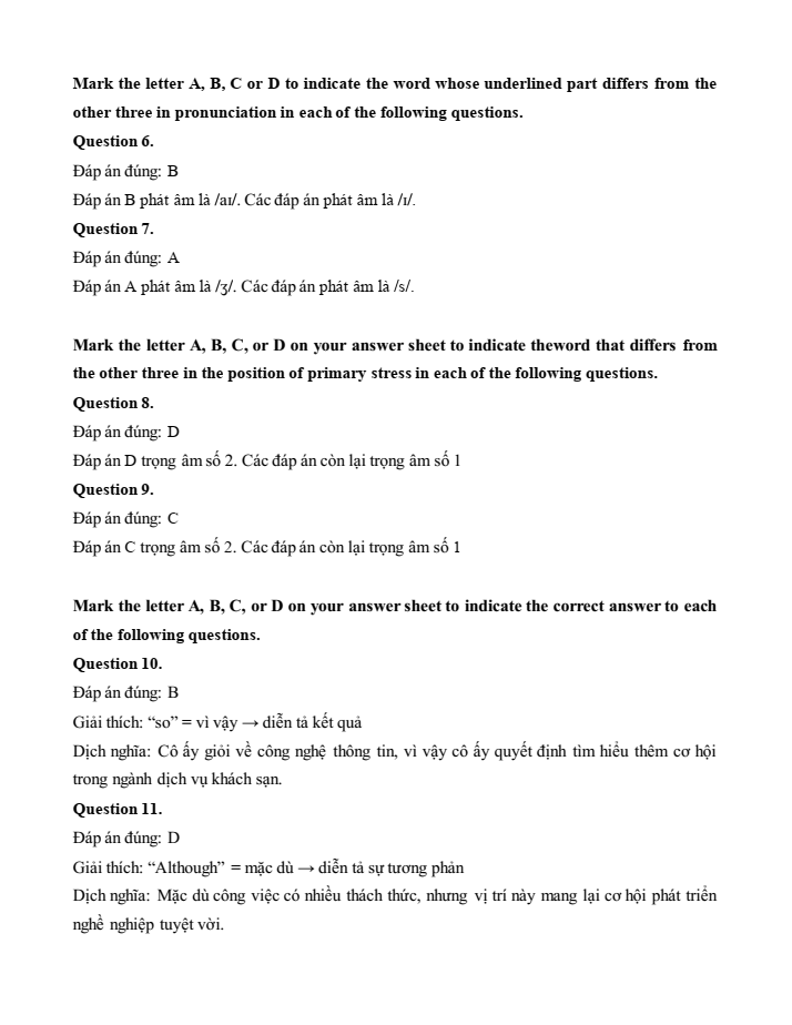 Đề kiểm tra Tiếng Anh 12 Smart World Unit 3 (có lời giải)