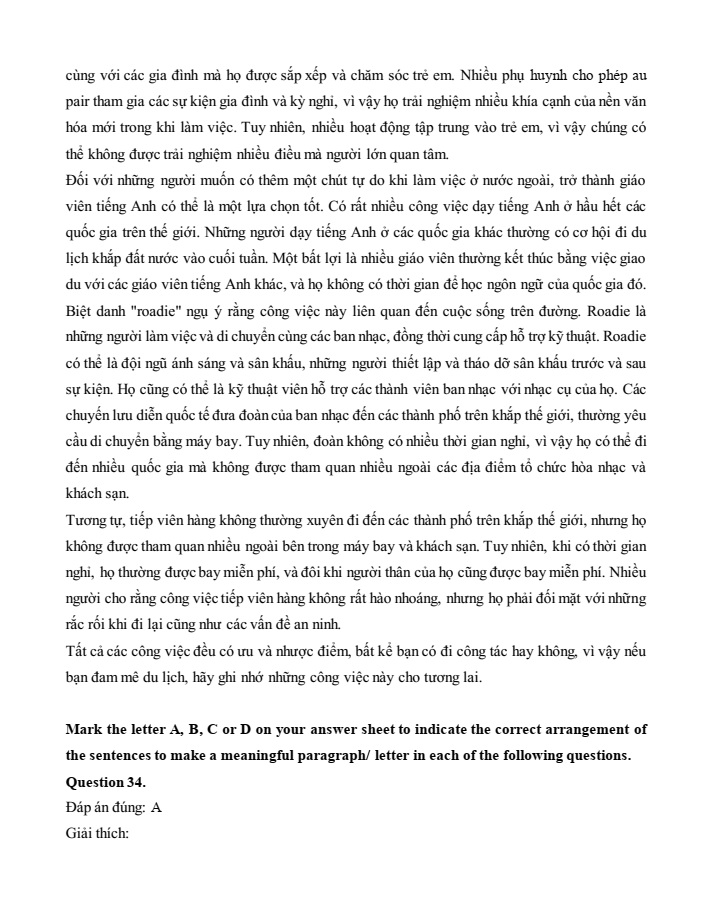 Đề kiểm tra Tiếng Anh 12 Smart World Unit 3 (có lời giải)