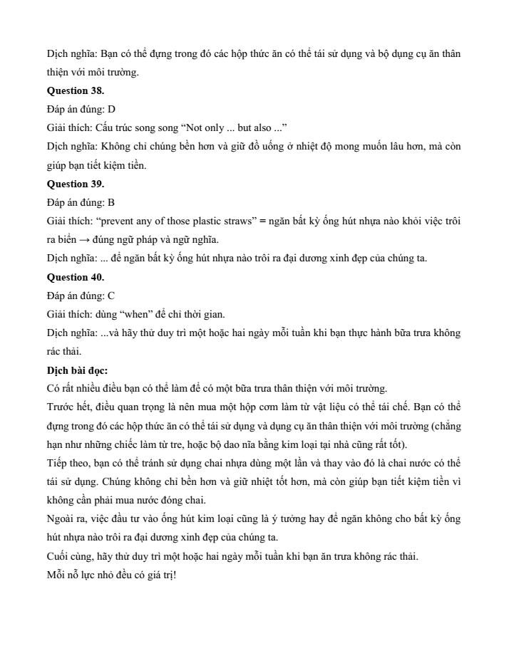 Đề kiểm tra Tiếng Anh 12 Smart World Unit 9 (có lời giải)