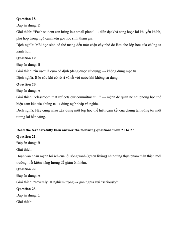 Đề kiểm tra Tiếng Anh 12 Smart World Unit 9 (có lời giải)