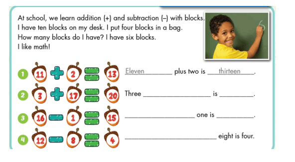 Tiếng Anh lớp 3 Unit 7 Math (trang 105, 106, 107) | iLearn Smart Start 3