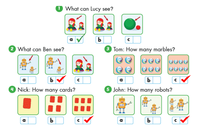 Tiếng Anh lớp 3 Unit 7 Review and Practice (trang 108, 109)