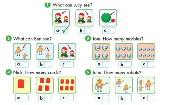 Tiếng Anh lớp 3 Unit 7 Review and Practice (trang 108, 109)