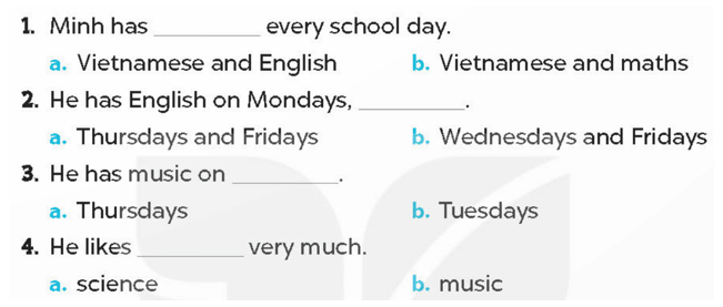 Tiếng Anh lớp 4 Unit 7 Lesson 3 (trang 54, 55) | Tiếng Anh lớp 4 Global Success