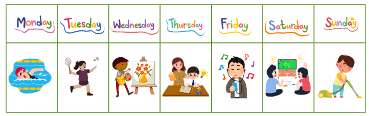 Trắc nghiệm Tiếng Anh lớp 4 Global Success Unit 3 (có đáp án): My week