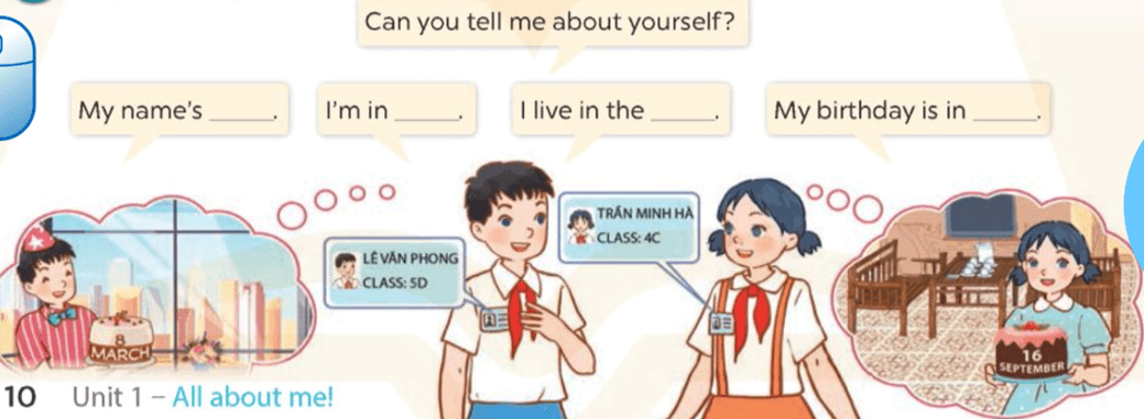 Tiếng Anh lớp 5 Global Success Unit 1 Lesson 1 (trang 10, 11)