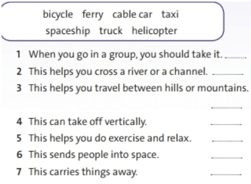 Tiếng Anh lớp 6 Friends plus Progress Review 4: Means of transport (trang 108, 109)