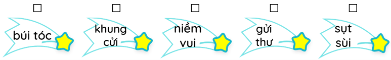 Trắc nghiệm Tiếng Việt lớp 1 Bài 102 (có đáp án): ui, ưi | Cánh diều