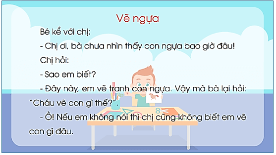Trắc nghiệm Tiếng Việt lớp 1 Vẽ ngựa (có đáp án) | Cánh diều