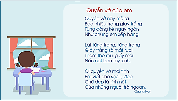 Trắc nghiệm Tiếng Việt lớp 1 Quyển vở của em (có đáp án) | Cánh diều