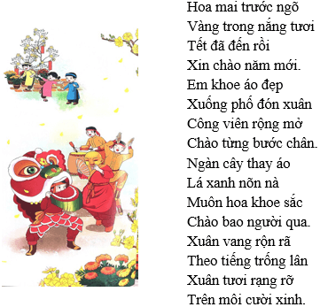 Chào xuân – Bài 1 – Tiếng Việt lớp 1 (trang 44 → 45) - Chân trời sáng tạo