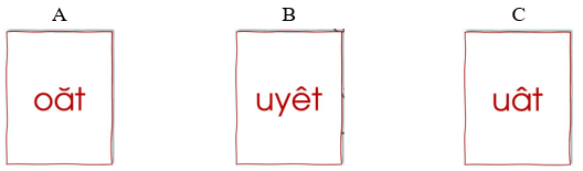 Trắc nghiệm Tiếng Việt lớp 1 Bài 2 (có đáp án): oăt, uât, uyêt | Chân trời sáng tạo