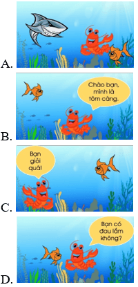 Trắc nghiệm Tiếng Việt lớp 1 Bài 4 (có đáp án): Tôm càng và cá con| Chân trời sáng tạo