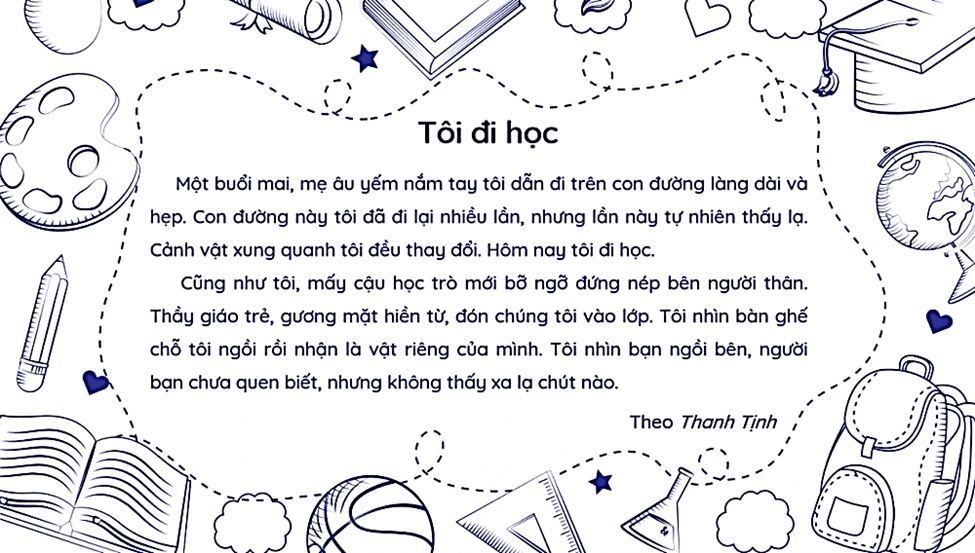 Trắc nghiệm Tiếng Việt lớp 1 Bài 1 (có đáp án): Tôi đi học - Kết nối tri thức