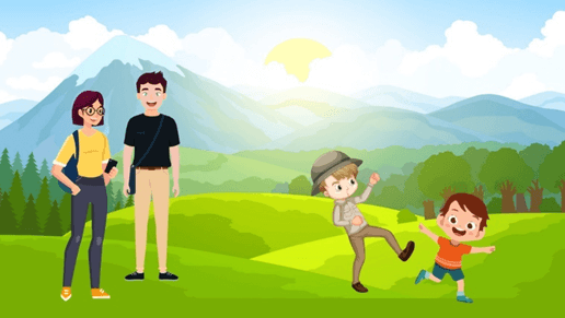 Trắc nghiệm Tiếng Việt lớp 1 Bài 3 (có đáp án): Cả nhà đi chơi núi Cả nhà đi chơi núi | Kết nối tri thức