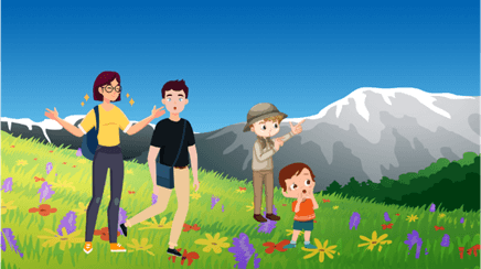 Trắc nghiệm Tiếng Việt lớp 1 Bài 3 (có đáp án): Cả nhà đi chơi núi Cả nhà đi chơi núi | Kết nối tri thức