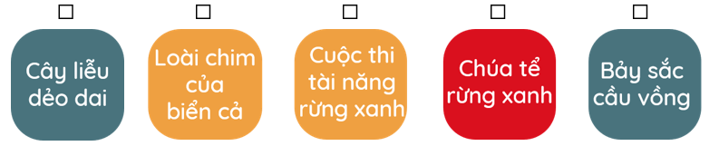 Trắc nghiệm Tiếng Việt lớp 1 Bài 6 (có đáp án): Ôn tập | Kết nối tri thức