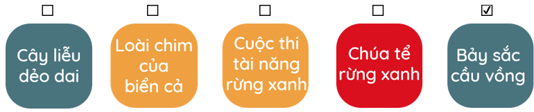 Trắc nghiệm Tiếng Việt lớp 1 Bài 6 (có đáp án): Ôn tập | Kết nối tri thức