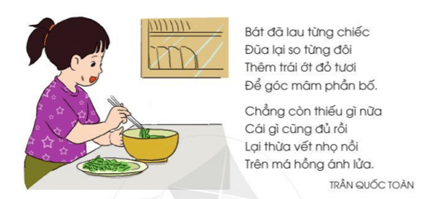 Nấu bữa cơm đầu tiên trang 120 - 121 - 122 Tiếng Việt lớp 2 Tập 1 | Cánh diều