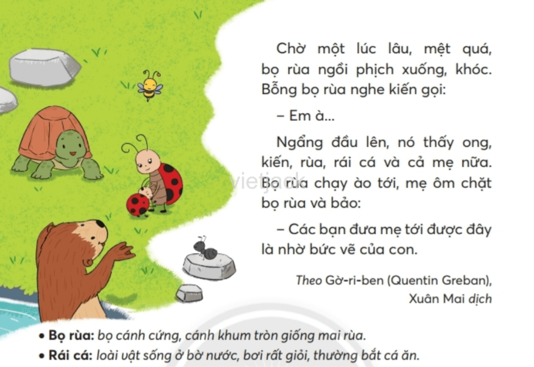 Tiếng Việt lớp 2 Bài 1: Bọ rùa tìm mẹ trang 42, 43, 44 - Chân trời
