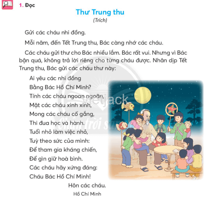 Tiếng Việt lớp 2 Bài 2: Thư Trung thu trang 85, 86, 87, 88, 89 - Chân trời