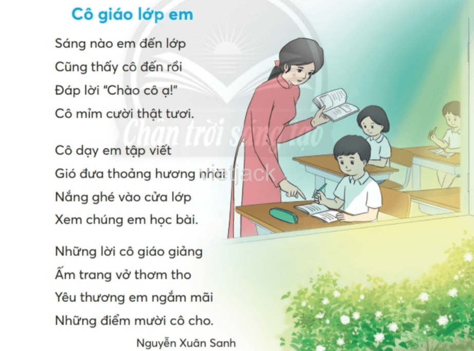 Tiếng Việt lớp 2 Bài 3: Cô giáo lớp em trang 138, 139, 140 - Chân trời