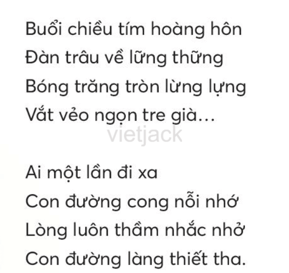 Tiếng Việt lớp 2 Bài 3: Con đường làng trang 18, 19, 20 - Chân trời