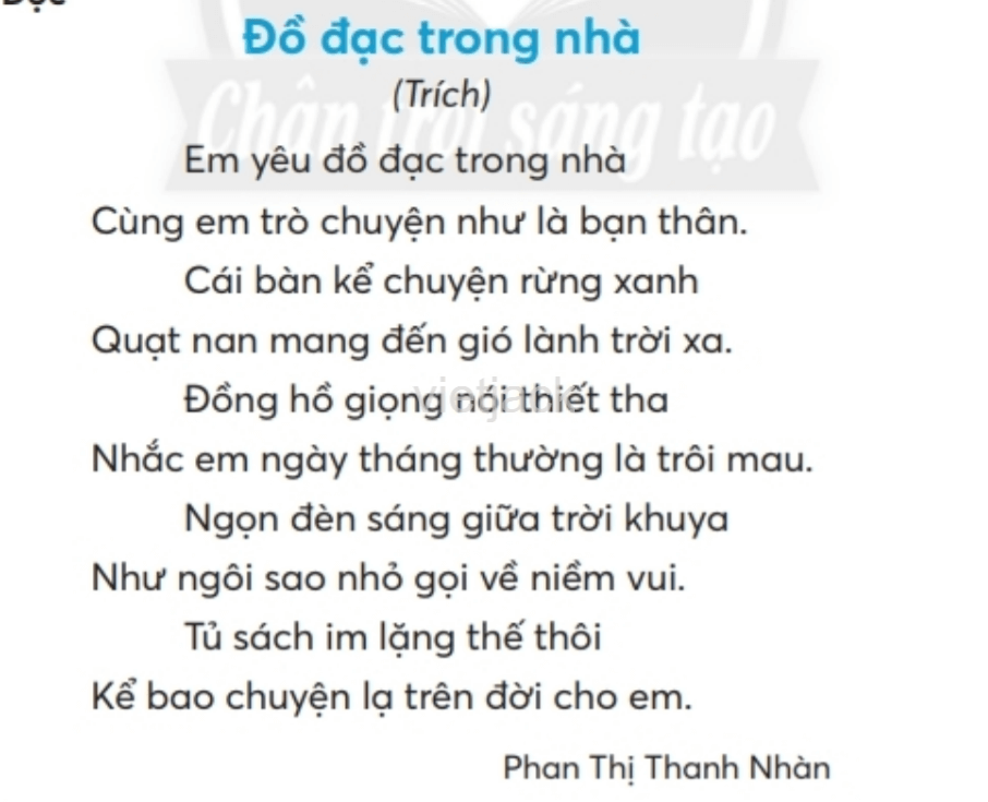 Tiếng Việt lớp 2 Bài 3: Đồ đạc trong nhà trang 90, 91, 92 - Chân trời