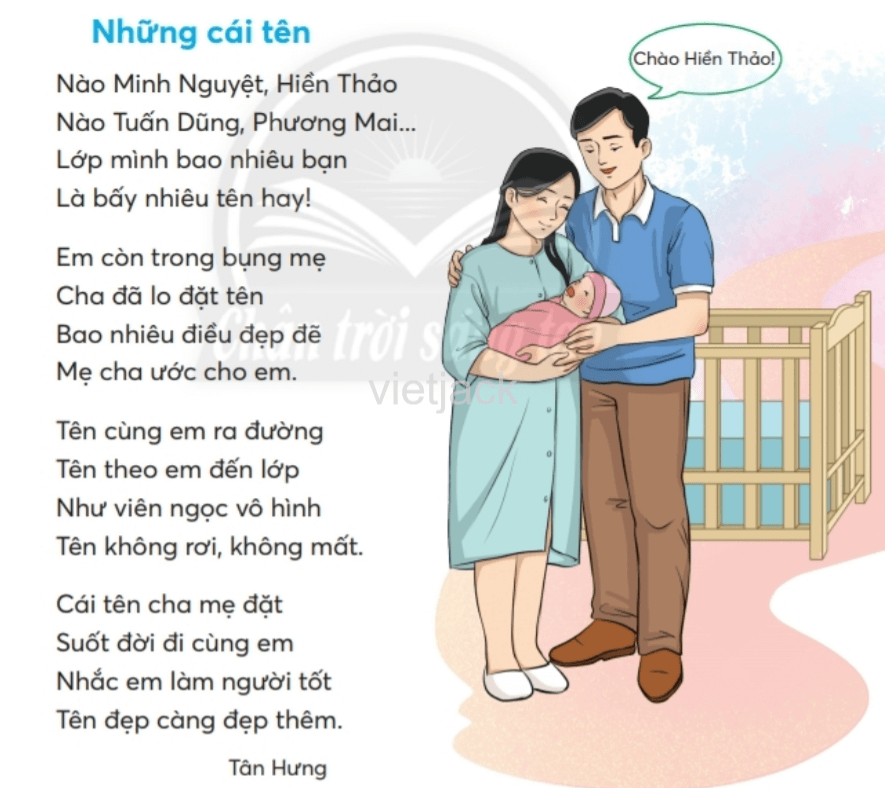 Tiếng Việt lớp 2 Bài 3: Những cái tên trang 34, 35, 36 - Chân trời