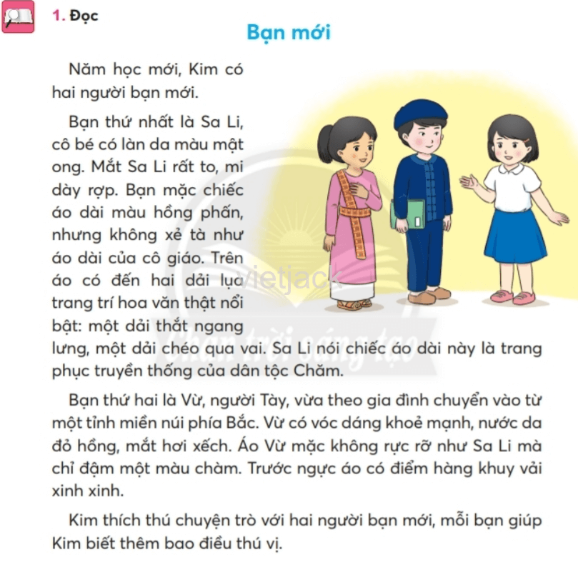 Tiếng Việt lớp 2 Bài 4: Bạn mới trang 125, 126, 127, 128, 129 - Chân trời